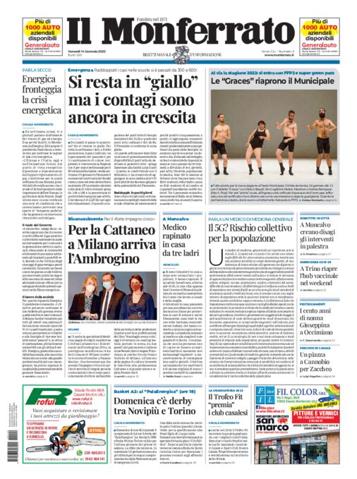 Il Monferrato - Edizione 3 del 14/01/2022